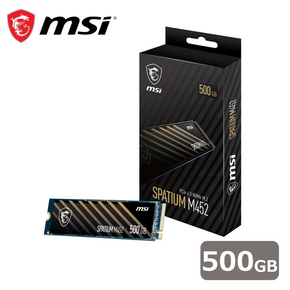 MSI｜エムエスアイ MSI SPATIUM M452 PCIe 4.0 NVMe M.2 内蔵SSD 500GB SPATIUM-M452-500GB