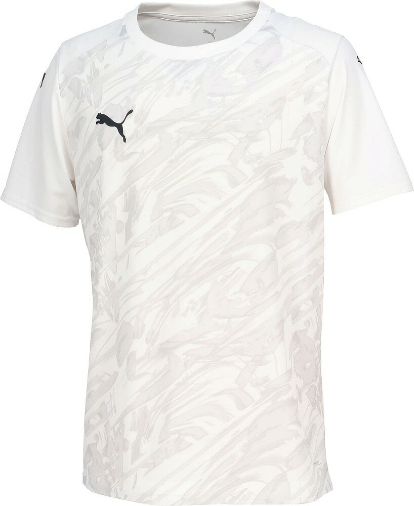 プーマ TEAMFINAL グラフィック ゲームシャツ（PUMA White-PUMA Black-Feather Gray・サイズ：XL） PJ-707334-04-XL