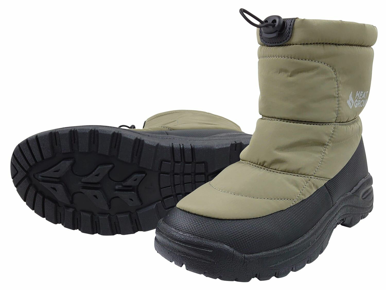 MK670-KHI-LL 喜多 ウインターブーツ(裏ボア) 4cm防水(カーキ LL 26.5〜27.0) KITA