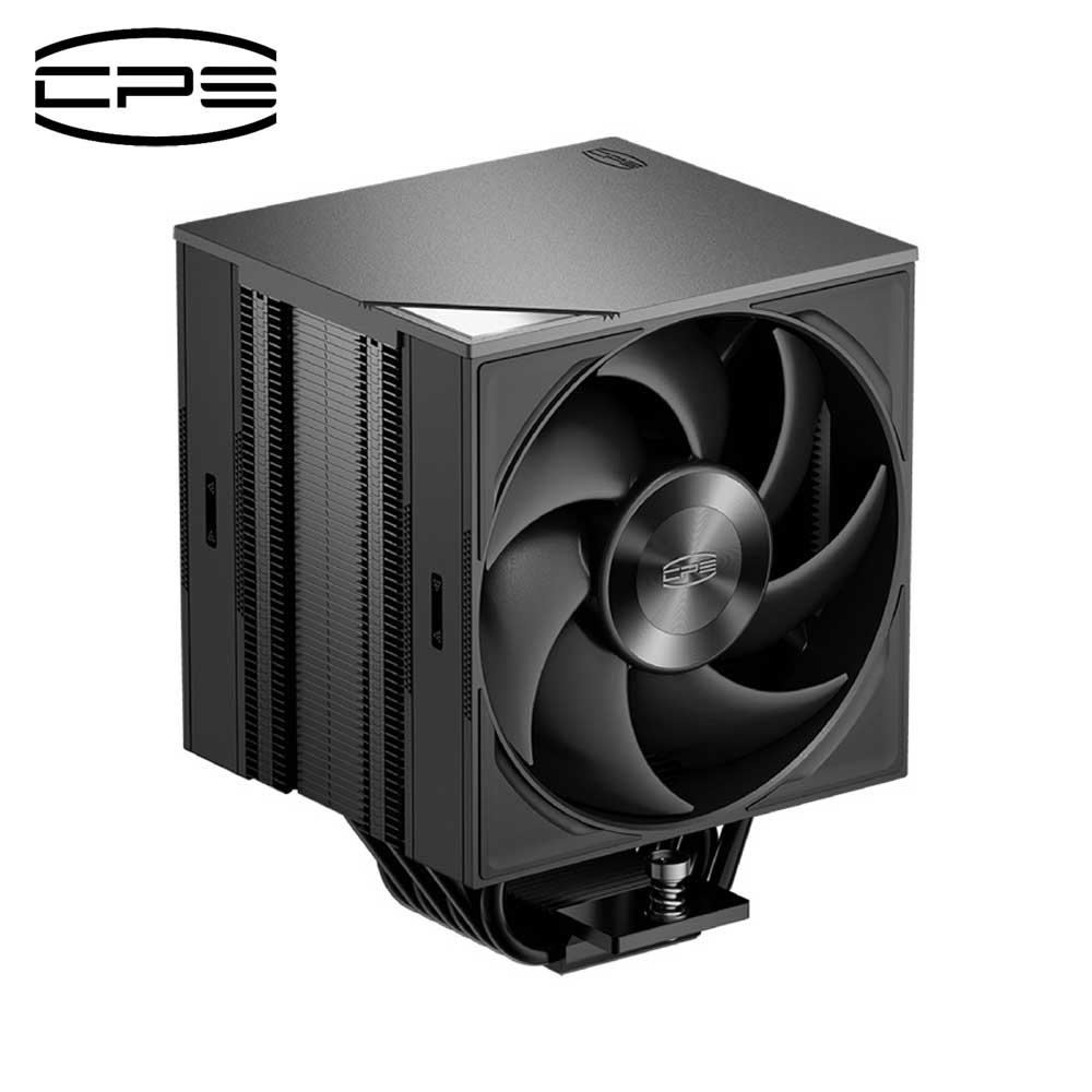 CPS｜シーピーエス 120mm シングルタワー・デュアルファン空冷クーラー（ブラック） RZ700D-BK