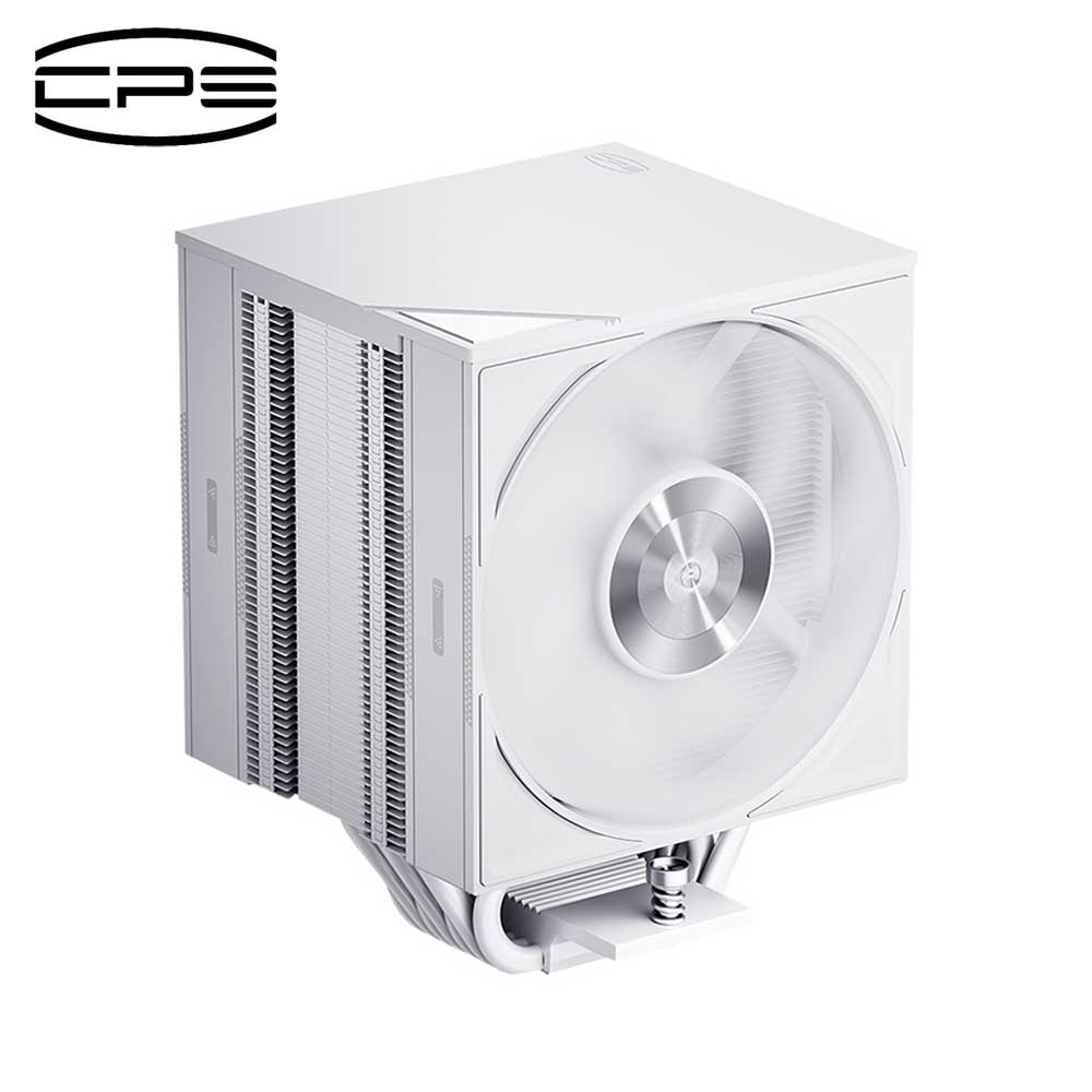 CPS｜シーピーエス 120mm シングルタワー・デュアルファン空冷クーラー（ホワイト） RZ700D-WH