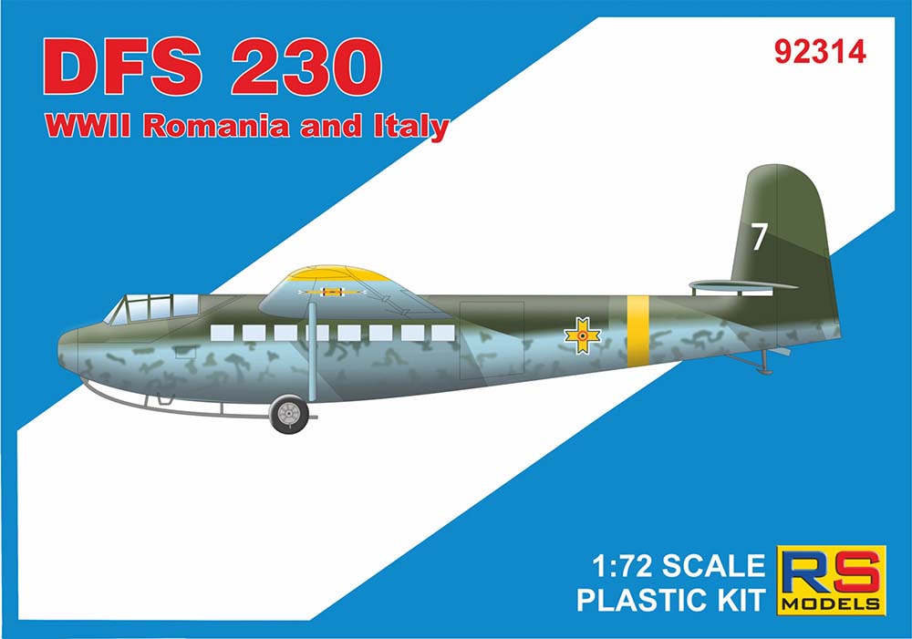 RSモデルズ 1/72 DFS-230 第二次世界大戦 （ルーマニア・イタリア）【92314】 プラモデル