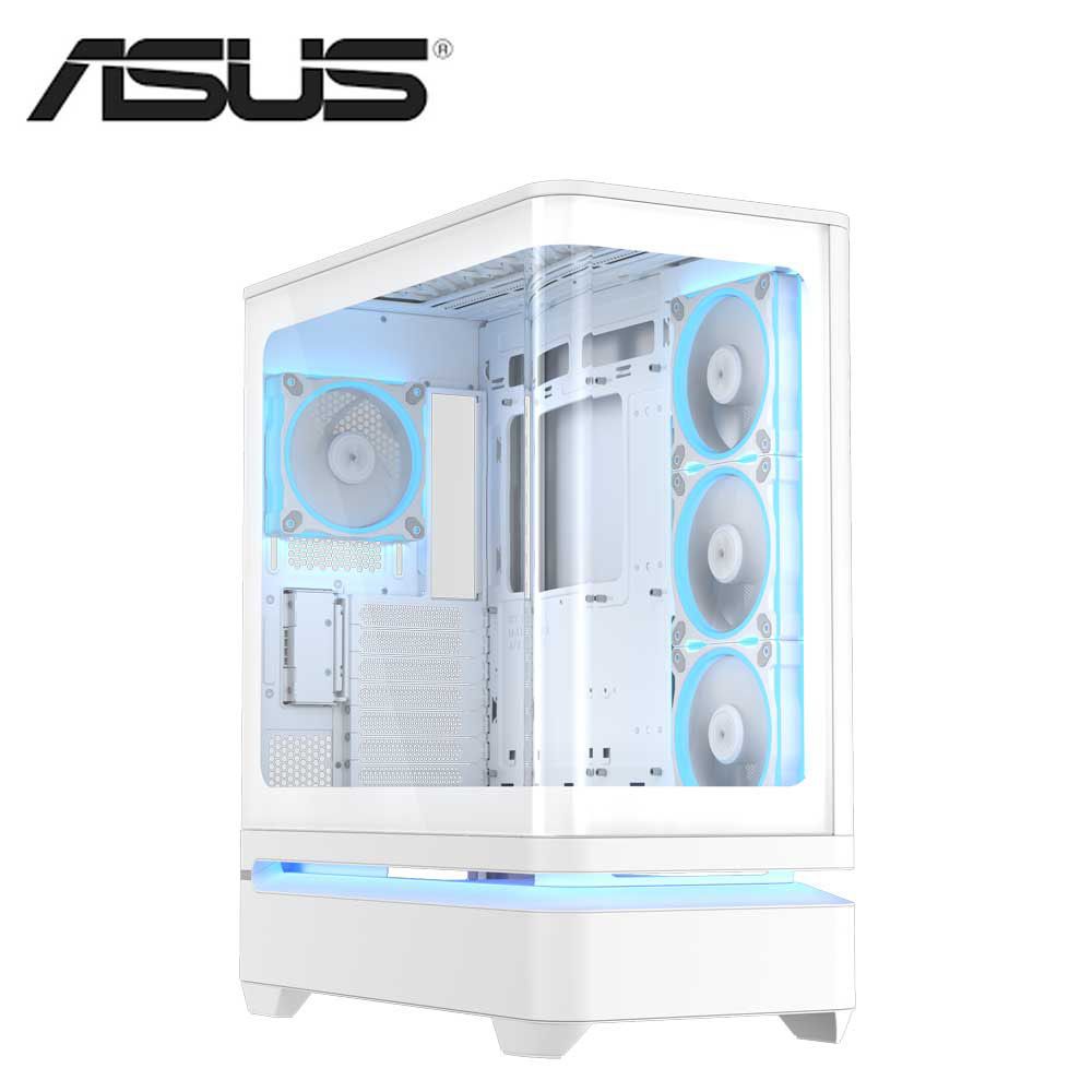 ASUS｜エイスース ASUS PRIME AP304 ARGB シリーズ ATXマザーボード対応 ARGBファンx4プリインストール済み ピラーレス PCケース (ホワイト) PRIME AP304 TG ARGB WHITE
