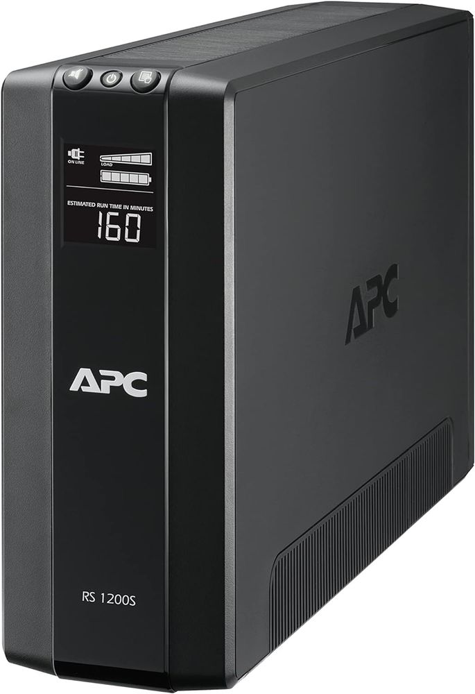 シュナイダーエレクトリック（APC） 無停電電源装置（UPS） APC RSシリーズ 単相100V 1200VA/720W ラインインタラクティブ方式 正弦波 タワー型 長寿命バッテリー 5年保証 コンセント数4＋4個 中小企業/ご家庭向け BR1200S-JP5W