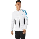 2031D829-100-L アシックス ユニセックス ドライニットジャケット（ブリリアントホワイト・サイズ：L） ASICS HEX GRAPHIC DRY KNIT JACKET