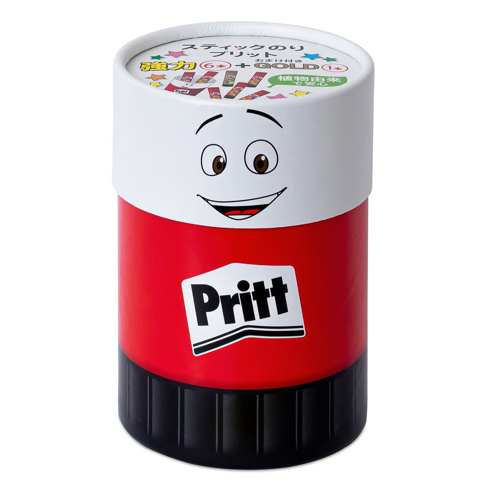プラス 【限定モデル】スティックのり プリットレギュラー6本+ゴールドプリット Mr.Prittパック NS-701-61GO(29014)
