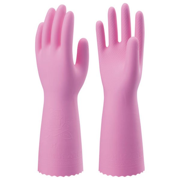 NHMIA-MP ショーワグローブ ナイスハンドミュー厚手 Mサイズ(ピンク) 塩化ビニール手袋 (裏布付) 1