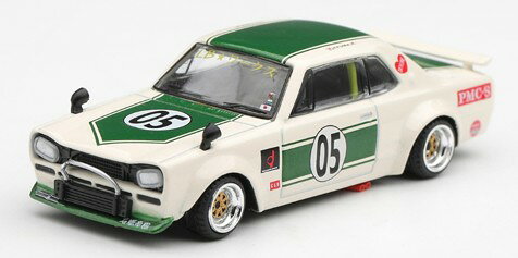 MINI-GT 1/64 Nissan Skyline LB-WORKS ハコスカ ホワイト/グリーン(右ハンドル)【MGT01343-R】 ミニカー
