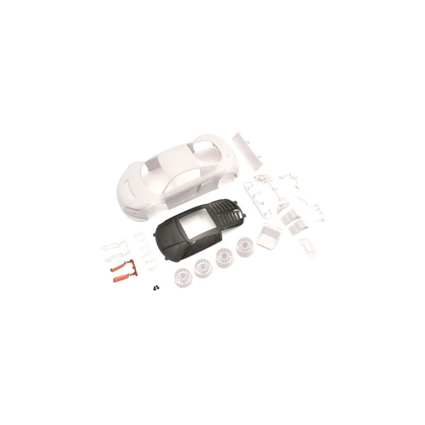 京商 ホワイトボディセット（ホイール付）アウディ R8 LMS NBR 2010 #98 【MZN195】 ラジコン