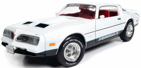 アメリカンマッスル 1/18 1977 ポンティアック ファイヤーバード フォーミュラ カメオホワイト【AMM1318】 ミニカー