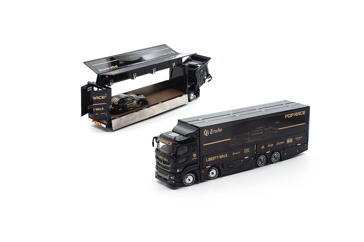 POP RACE 1/64 LBWK TRUCK BLACK【PR640557】 ミニカー