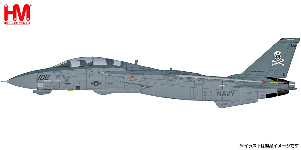 ホビーマスター 1/72 F-14B トムキャット 第103戦闘攻撃飛行隊 “ジョリーロジャース 2000″【HA5251】 塗装済完成品