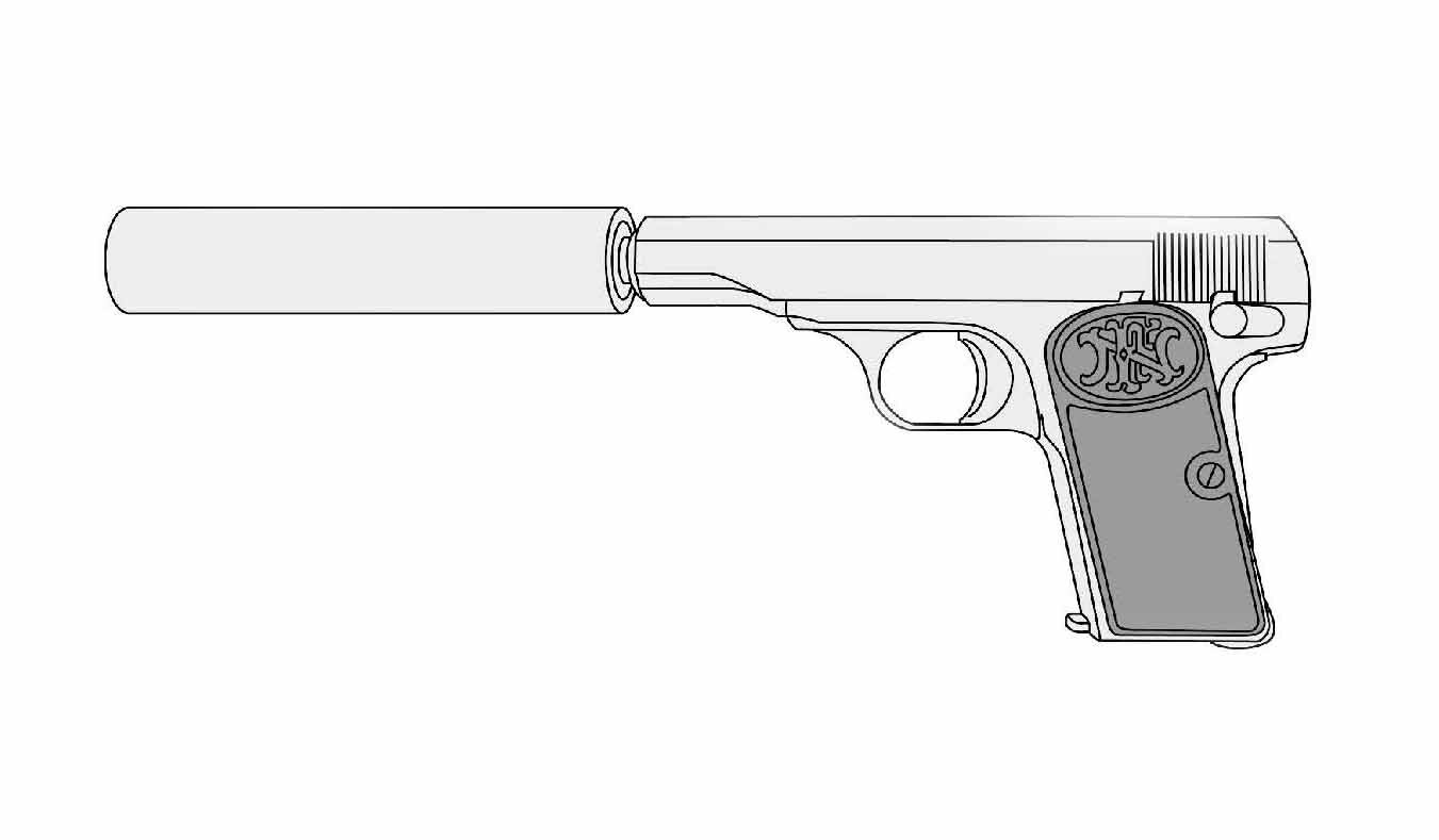 マルシン マルシン工業 Model 1910 シークレットエージェント マットブラックABS w/ シルバーサプレッサー モデルガン