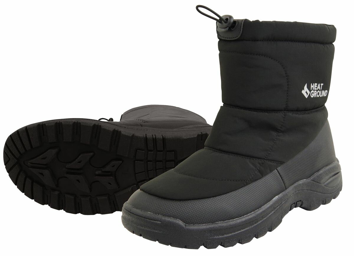 MK670-BK-3L 喜多 ウインターブーツ(裏ボア) 4cm防水(ブラック 3L 27.5〜28.0) KITA