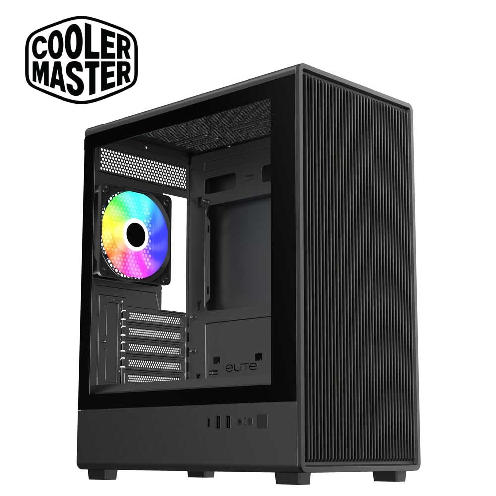 Cooler Master Micro-ATX、Mini-ITX対応 ミニタワー型PCケース Elite 350（ブラック） E350-KGNN-S00