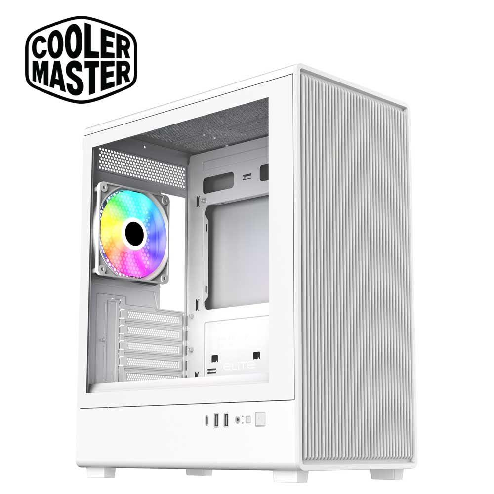 Cooler Master Micro-ATX、Mini-ITX対応 ミニタワー型PCケース Elite 350 White（ホワイト） E350-WGNN-S00