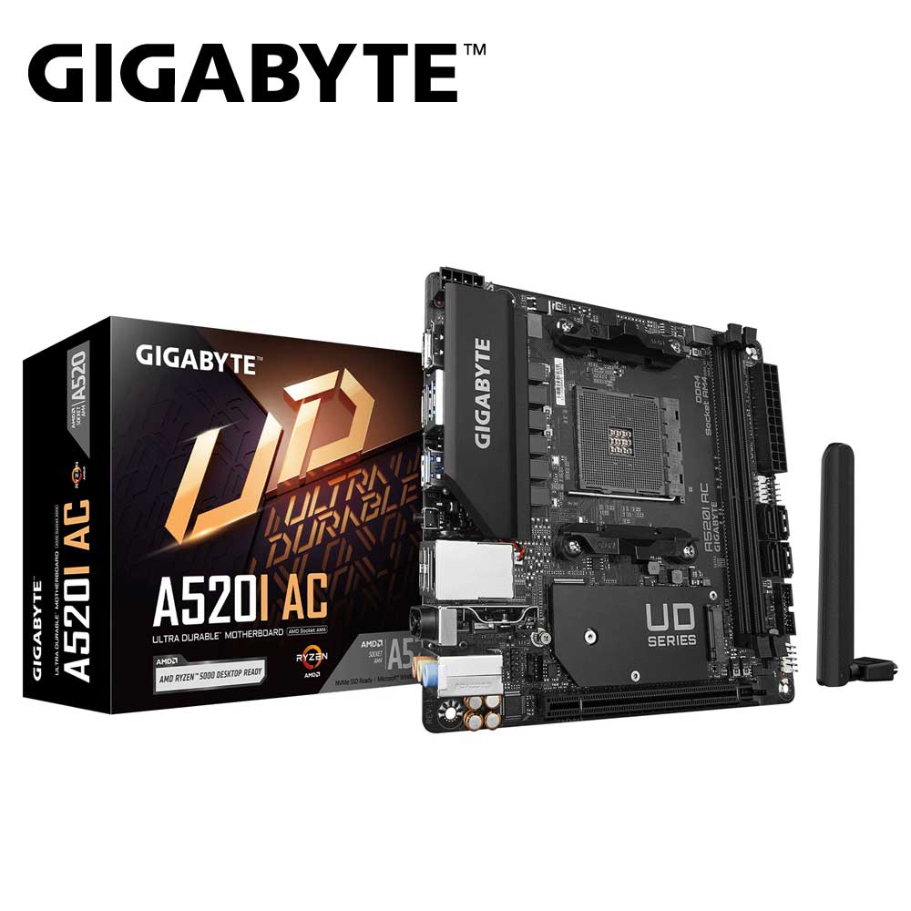 GIGABYTE GIGABYTE A520I AC (Rev. 1.5) マザーボード（ブラック）