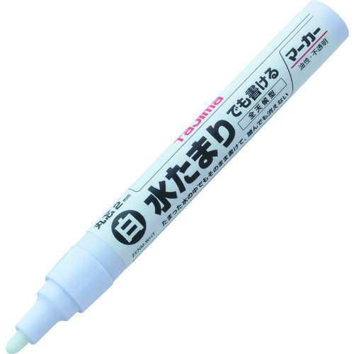 TJMデザイン 全天候マーカー 白 中字・丸芯 ZENM-WHT タジマ ホワイト タジマ ホワイト