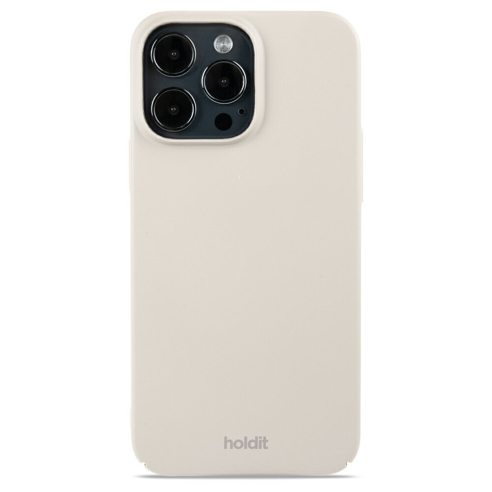 ホールディット スマホケース レディース Holdit（ホールディット） iPhone15 Pro Max（6.7inch/3眼）用 薄型 Slim Case ハードケース（Light Beige） 15961