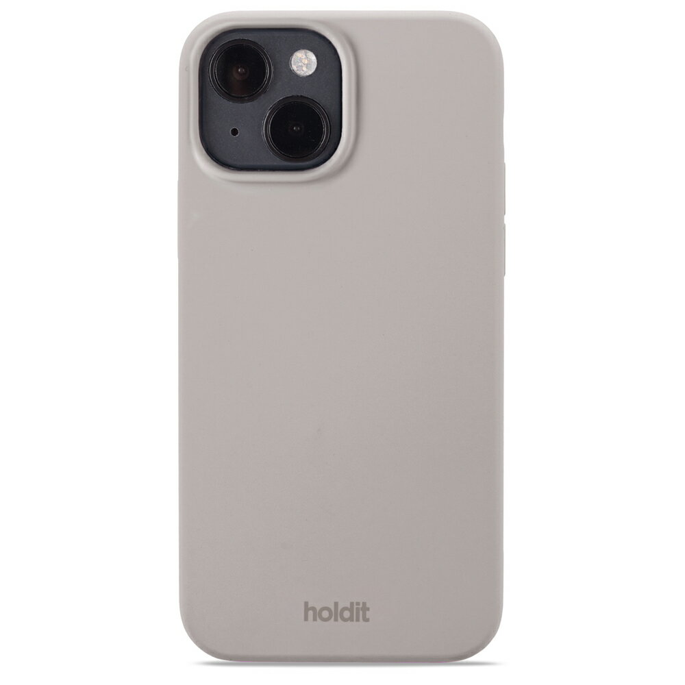 Holdit（ホールディット） iPhone15（6.1inch/2眼）用 ソフトタッチシリコーンケース（Taupe） 15971