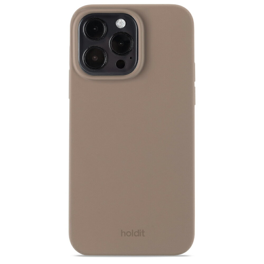 ホールディット スマホケース レディース Holdit（ホールディット） iPhone15 Pro Max（6.7inch/3眼）用 ソフトタッチシリコーンケース（Mocha Brown） 16002