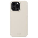 Holdit（ホールディット） iPhone15 Pro Max（6.7inch/3眼）用 ソフトタッチシリコーンケース（Light Beige） 16004