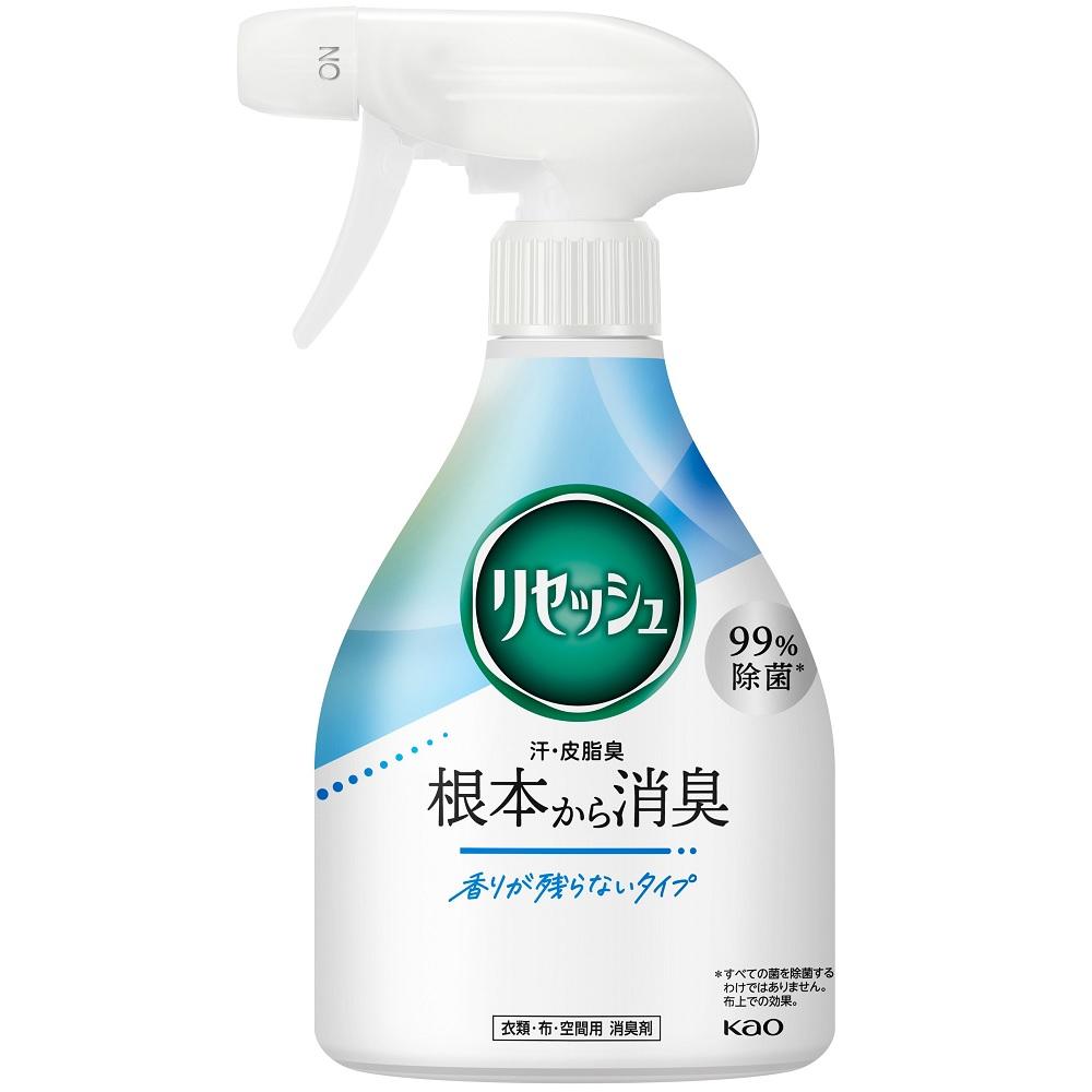 【返品種別A】□「返品種別」について詳しくはこちら□※仕様及び外観は改良のため予告なく変更される場合がありますので、最新情報はメーカーページ等にてご確認ください。◆「汗・皮脂臭を根本から消臭」＆「99％除菌＊」衣類のニオイを強い香りで誤魔化さず、リセッシュは汗や皮脂のニオイを根本から消臭◆布の奥まで浸透して、イヤなニオイを撃退◆中和消臭技術＋皮脂酸化ブロック技術で、あとから衣類・布製品に付着する汗・皮脂臭の防臭まで◆99％ウイルス除去＊※◆香りが残らないタイプ＊すべての菌・ウイルスを除去するわけではありません。布上での効果。※エンベロープタイプのウイルス1種で効果を検証。【リセッシュを使うおすすめの場所や物】リビング：カーペット、ラグ、ソファ、クッション、座椅子など　寝具・寝室：布団、枕、ベッドマットなど　クローゼット：スーツ、ジャケット、コート、スカート、制服、帽子など　玄関：玄関マット、スリッパ、スニーカーなどお部屋の空間消臭には、6畳あたり4〜5回スプレーが適量■液性：中性■成分：両性界面活性剤、緑茶エキス、除菌剤、香料、エタノール花王広告文責：株式会社Joshin(06-6633-1111)日用雑貨＞日用雑貨＞芳香・消臭・アロマ＞布用＞本体