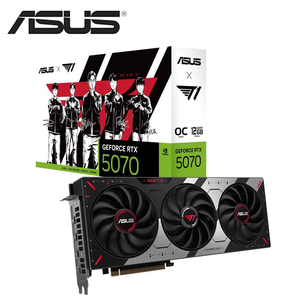 ASUS｜エイスース ASUS T1 GeForce RTX 5070 12GB GDDR7 OC Edition グラフィックボード ［T1コラボレーションモデル…