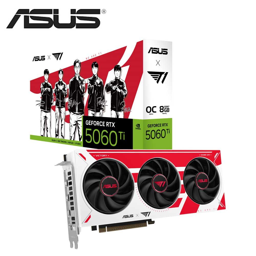 ASUS｜エイスース ASUS T1 GeForce RTX 5060 Ti 8GB GDDR7 OC Edition グラフィックボード ［T1コラボレーションモデ…