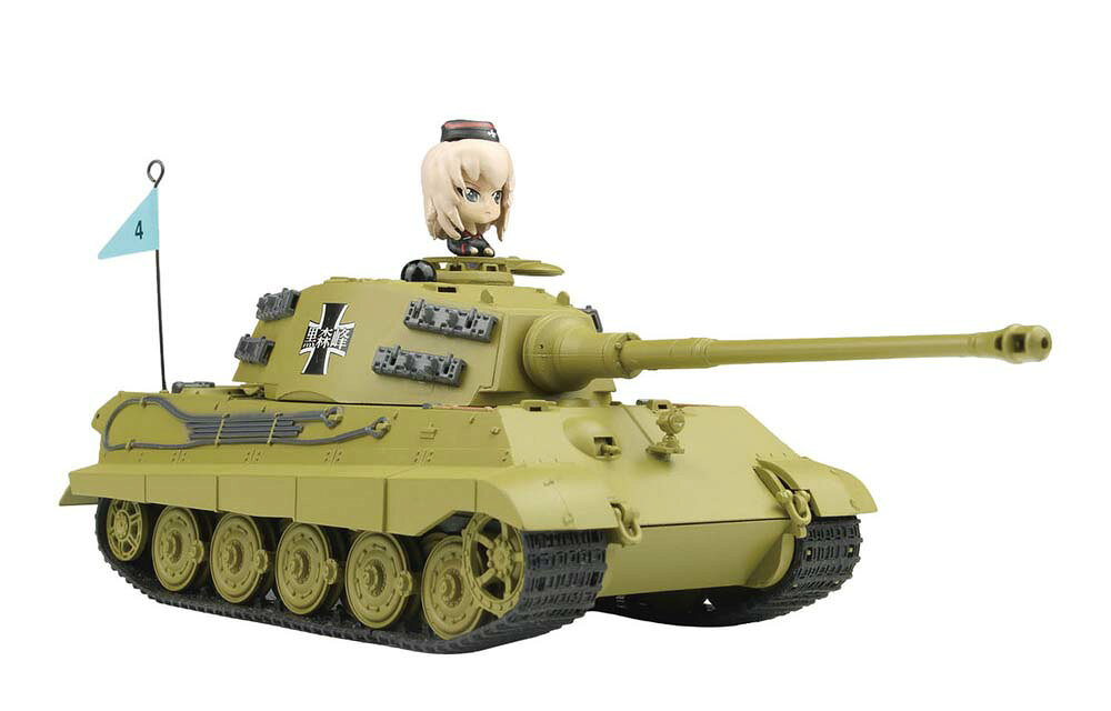 【返品種別B】□「返品種別」について詳しくはこちら□■新製品■2026年08月〜2026年09月頃 発売予定※画像はイメージです。実際の商品とは異なる場合がございます。※「1/64 RCバトル戦車道シリーズ ティーガーII 黒森峰女学園」以外の商品は別売りです。【ご予約商品をお求めの方へ】◆商品は余裕をもってメーカーへ発注しておりますが、メーカーの都合により、入荷数が大幅に少なくなる場合がございます。　この場合、早期にご注文いただいたお客様より順番に販売させて頂き、完売後はやむなくご注文を取り消しさせて頂くこともございますので、予めご了承願います。◆模型・玩具の発売日はメーカーにより発表された目安です。発売が遅れたり、大幅に延期になる場合もございます。　また、発売が中止になる事もございます。　上記の理由により、ご注文を取り消しさせて頂くこともございますので、予めご了承願います。◆同時にご注文頂いた商品は全て揃ってからのお届けとなりますので、個別での発送は承れません。　ご予約商品と発売済み商品は別々にご注文をお願い致します。◆ご予約商品は生産途中のため、外観、商品仕様、価格などが変更される場合がございます。【商品紹介】プラッツ 1/64 RCバトル戦車道シリーズ ティーガーII 黒森峰女学園（ガールズ＆パンツァー）です。【商品について】大好評を博した『ガールズ＆パンツァー RCバトル戦車道シリーズ』に、新たな車輌が参戦します！　アニメの設定を忠実に再現した塗装済み完成品モデルに、高性能RC機能を搭載。1/64というコンパクトなサイズながら、走行や砲塔旋回はもちろん、赤外線通信機能も内蔵しています。1対1での対戦に加え、チームに分かれて最大8台での同時対戦が可能。さらに、バトル時には主砲発射音が鳴り響き、被弾時には車体が振動して迫力ある戦闘シーンを演出します。RCバトル戦車道シリーズ第2弾として、黒森峰女学園の「ティーガーII」が発売。車体は塗装済みで、校章なども印刷されており、ディスプレイモデルとしても楽しめます。さらに、車輌には車長の逸見エリカのかわいらしいデフォルメフィギュアが付属。キューポラに搭乗させることができます。ガールズ＆パンツァー RCバトル戦車道シリーズで、劇中さながらの熱い戦車戦をぜひご体感ください。【主な特徴】●1/64スケール、塗装済み完成品●赤外線対戦機能搭載（赤外線有効射程5m）●戦車は充電式Li-Poバッテリーパック250mAh内蔵●コントローラーは単3形乾電池2本使用●最大4対4のチームバトルが可能●最大8台までの同時対戦可能●個人戦モード搭載●効果音、バイブレーション機能付き●キューポラに載せられるデフォルメフィギュア付き（全身と半身各1体）【商品仕様】1/64スケール塗装済み完成品パッケージサイズ：230×210×65mm製品サイズ：全長160mm(C) GIRLS und PANZER Projekt(C) GIRLS und PANZER Finale Projekt模型＞プラモデル・メーカー別＞国内メーカー2＞プラッツ