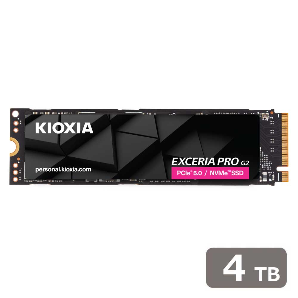 KIOXIA｜キオクシア 内蔵SSD KIOXIA EXCERIA PRO G2 NVMe Gen5x4 4TB SSD-CK4.0N5PRG2J