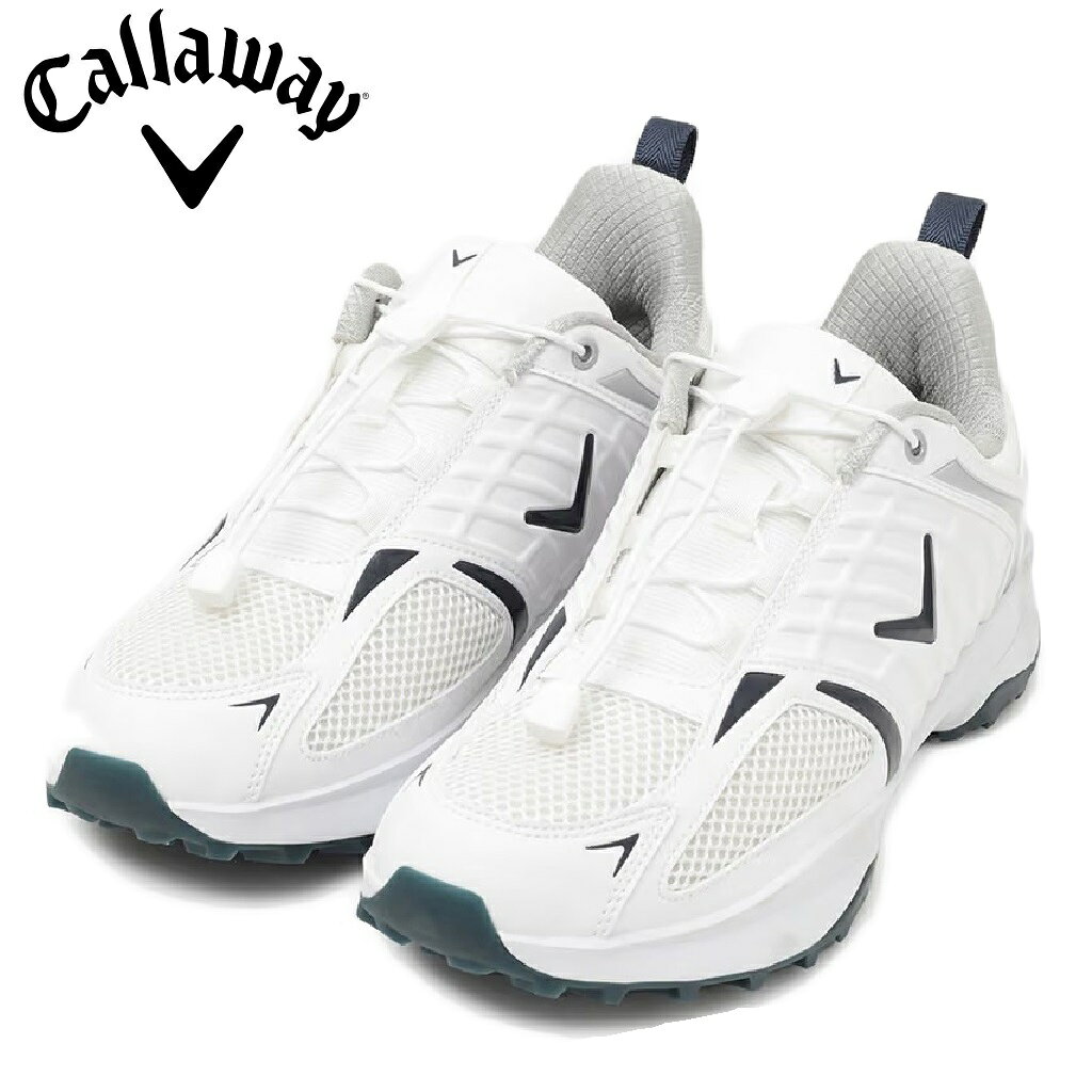 【返品種別A】□「返品種別」について詳しくはこちら□◆Callaway FI-3 SPKL（エフアイスリー スパイクレス）は、「Fit in 3 Seconds（3秒でフィット）」をコンセプトに開発された、キャロウェイのスパイクレスゴルフシューズ。◆ワンアクションで靴紐のロック＆リリースが可能なスピードレースシステムを採用し、プレー中でもスムーズにフィッティング調整が行える革新的なモデルです。◆アッパーには柔軟性と通気性に優れたメッシュ素材を使用し、軽やかな履き心地と優れたフィット感を実現。さらに中足部に補強パーツを配置することで、スイング時の安定性とホールド感を両立しています。◆スパイクレス構造ながらも高いグリップ性能を発揮し、あらゆるライコンディションで確かな安定感を提供。◆軽量でありながら、キャロウェイらしい洗練されたデザインが足元をスタイリッシュに演出します。◆3秒で完璧なフィットを叶える次世代ゴルフシューズ。快適性・機能性・デザインのすべてを兼ね備えた、Callaway FI-3 SPKL（エフアイスリー スパイクレス）があなたのプレーを新たなレベルへ導きます。■　仕　様　■素材…・アッパー：ポリエステル/人工皮革・ミッドソール：EVA・アウトソール：ラバーウィズ(幅)：EEE[C269861201030250]キャロウェイアウトドア＞ゴルフ用品＞ゴルフシューズ＞メンズ