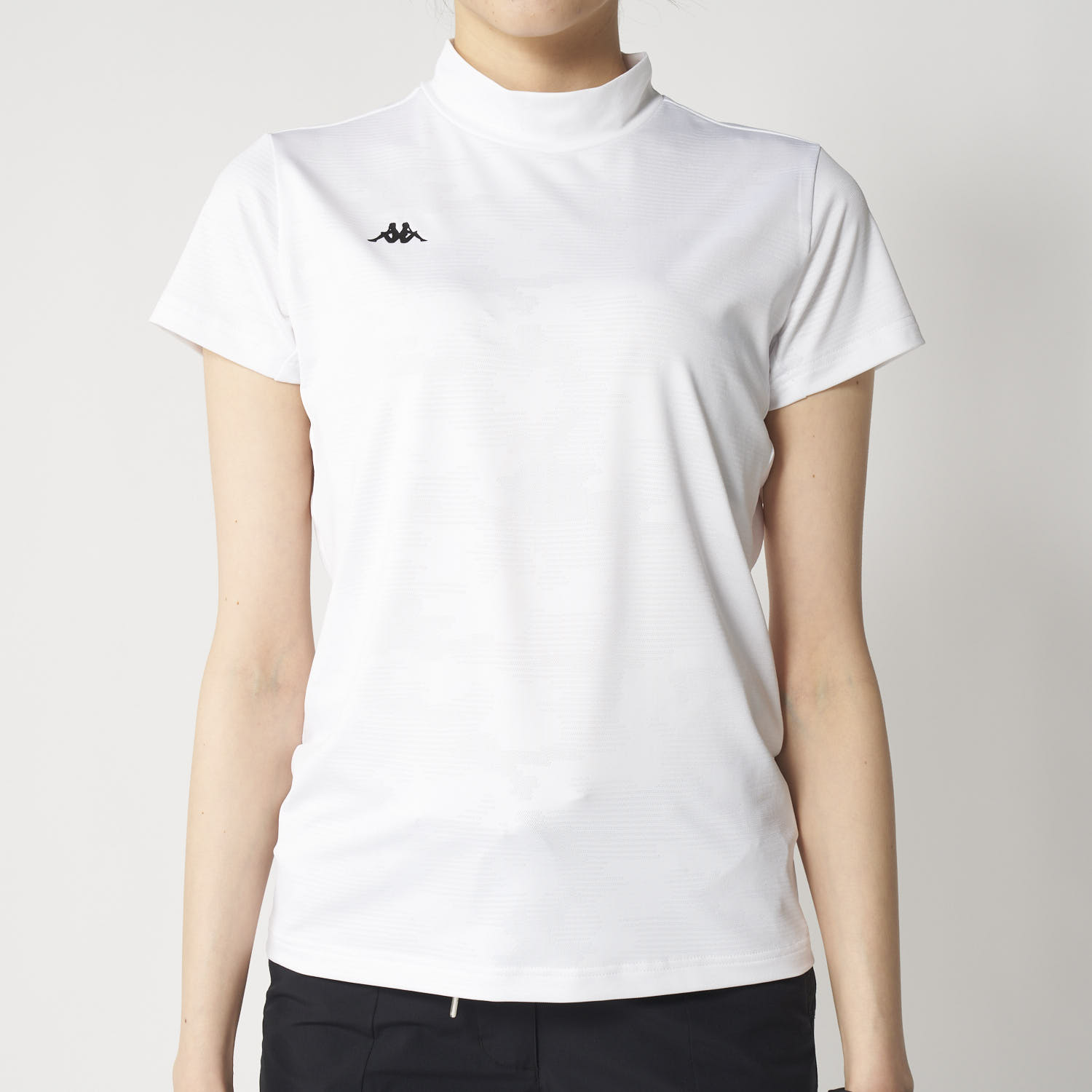 KAPPA レディースTシャツ 半袖ハイネック柄 LL WT 626629LLWT