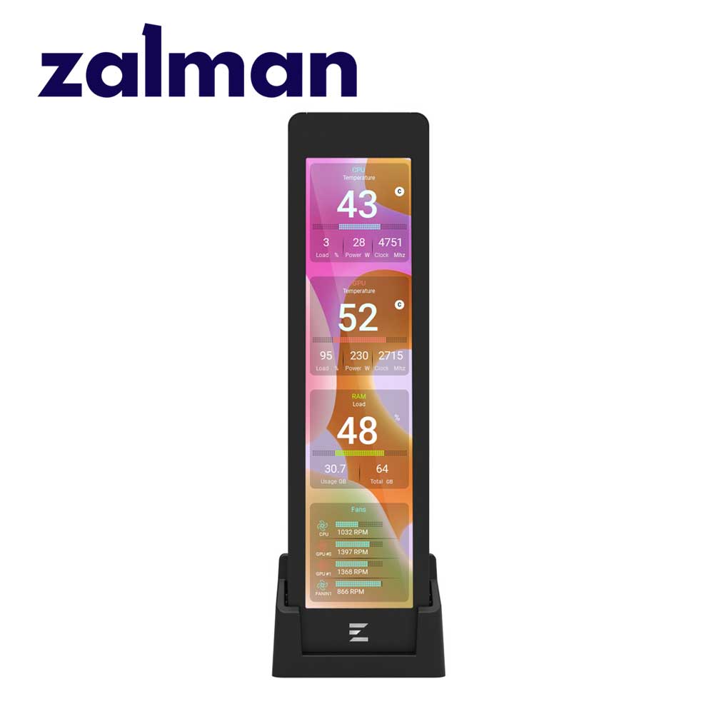 ZALMAN PCケース ディスプレイ ZM-MF916（ブラック） ZM-MF916-BLACK