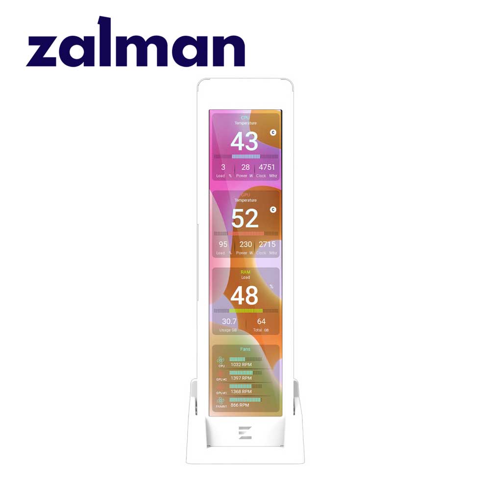 ZALMAN PCケース ディスプレイ ZM-MF916（ホワイト） ZM-MF916-WHITE