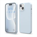 エラゴ iPhone15（6.1inch/2眼）用 耐衝撃ケース 傷/指紋防止 シリコン スリム サラサラ SILICONE CASE（ライトブルー） elago EL_IONCSSCS3_LB