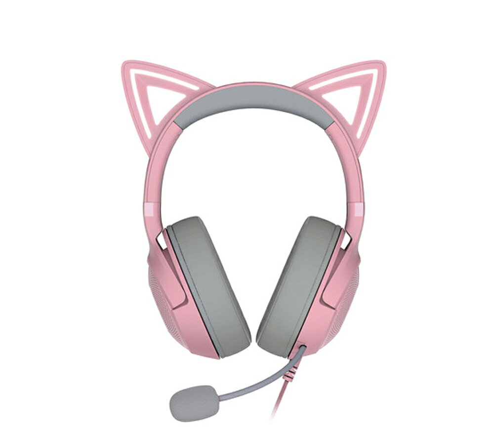 Razer｜レイザー 【国内正規品】ゲーミングヘッドセット Kraken Kitty V2 （有線 RGB ネコミミ Quartz Pink） RZ04-04730200-R3M1