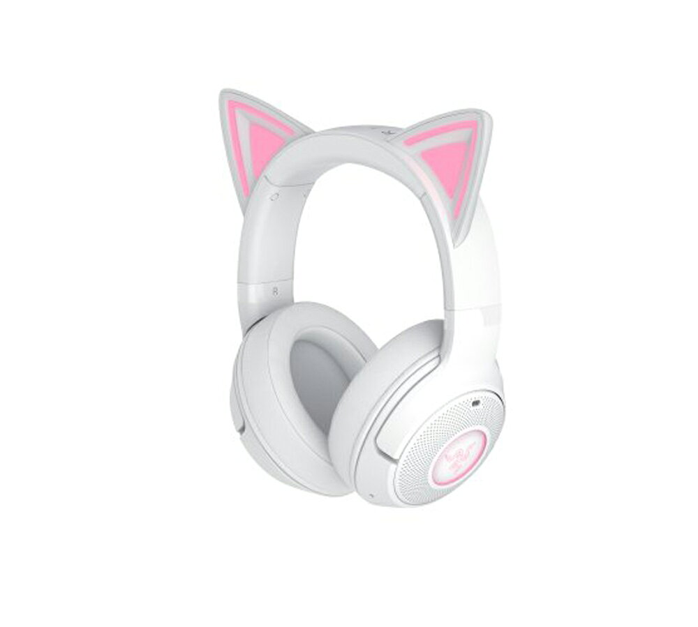 Razer｜レイザー 【国内正規品】ゲーミングヘッドセット Kraken Kitty V2 BT (Bluetooth 5.2接続 RGB対応 ワイヤレスネコミミ White) RZ04-04860600-R3M1