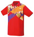 YO-10542-496-S ヨネックス ユニセックス ゲームシャツ(サンセットレッド・サイズ:S) YONEX