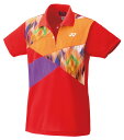 YO-20740-496-M ヨネックス ウィメンズ ゲームシャツ(サンセットレッド・サイズ:M) YONEX