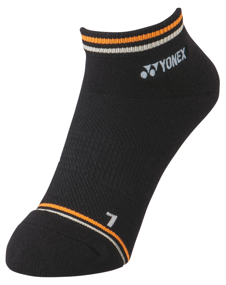 YO-29181-401 ヨネックス ウィメンズ スニーカーインソックス(ブラック/オレンジ・サイズ:22-25cm) YONEX