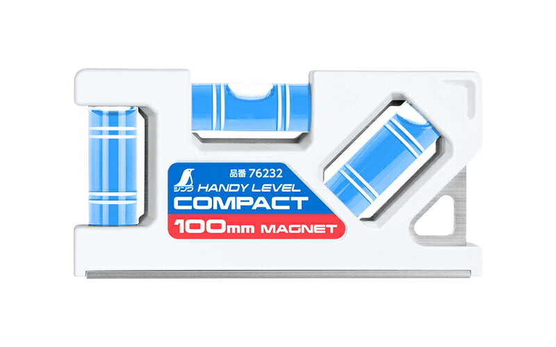 【返品種別B】□「返品種別」について詳しくはこちら□◆ポケットに収まるコンパクトサイズですが、見やすい大型気泡管を採用しました。◆様々な角度から気泡管を見ることができます。◆高精度、高感度。◆骨組みのアルミと一体化したフック穴はナスカンが取り付けられます。◆測定面はV字型溝付でパイプ測定もできます。◆ヨーク付ネオジム磁石を採用しました。■　仕　様　■材質：[本体]ABS樹脂、アルミ [気泡管]アクリル樹脂 [液体]石油系液 [磁石]ネオジム[76232シンワ]シンワ測定アウトドア＞DIY・工具＞測定・計測用品＞測量用品