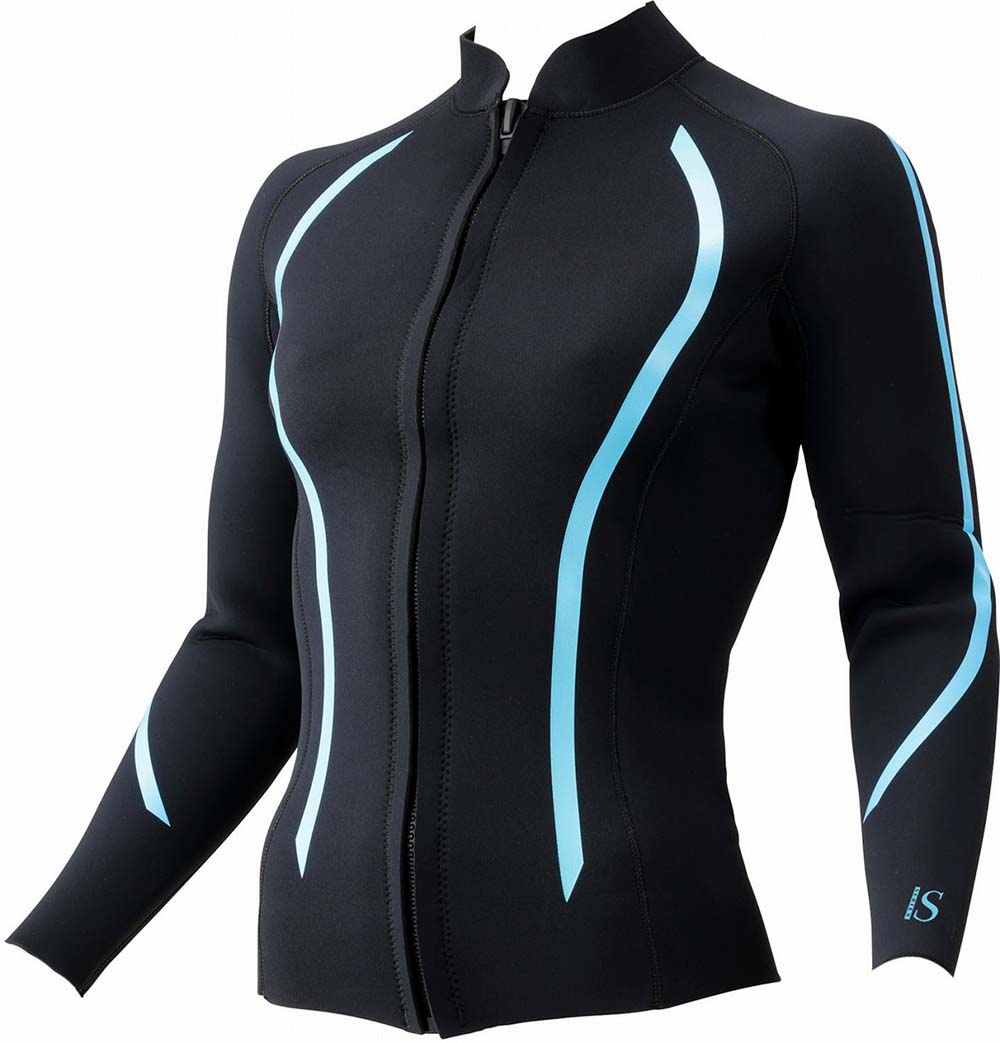 エーキューエー レディース KW-4670 ウエットトップZIP レディース2.5mm（ブラック・サイズ：L） KW4670-1-L AQA