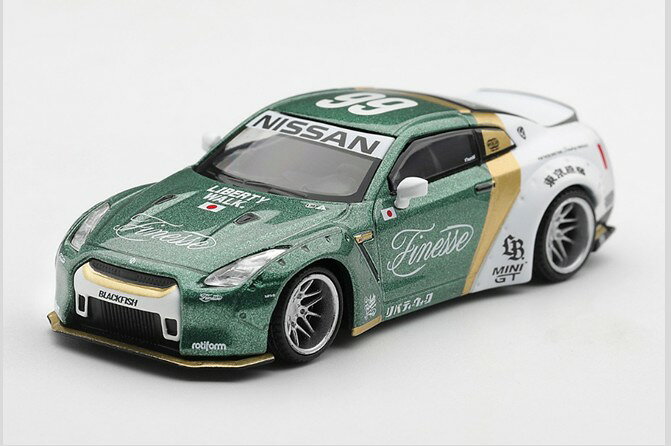 MINI-GT 1/64 LB★WORKS Nissan GT-R R35 タイプ1 カスタム ダックテイル オートフィネス(左ハンドル)【MGT01093-L】 ミニカー