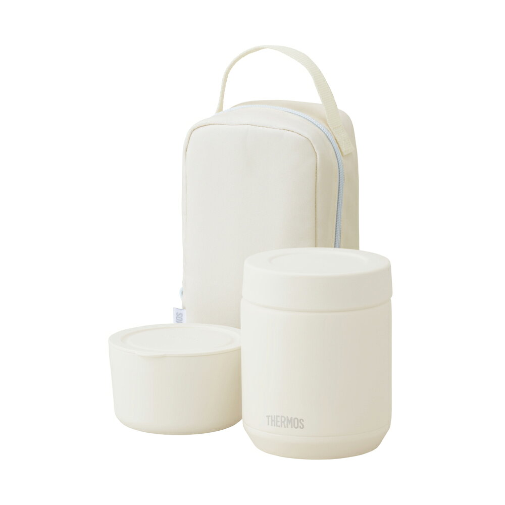 【返品種別A】□「返品種別」について詳しくはこちら□■新製品■2026年08月 発売スープランチセットがカラーリニューアル！　◆スープジャー/容器ともにすべて食洗機対応◆断熱構造の専用ポーチ付き◆ポーチは洗濯機使用可！　◆背面にはスプーン・ハシセットがすっぽり収まるポケット付き■　仕　様　■容量：［スープジャー］0.3L、［容器］0.25L本体サイズ(約)：幅9.0×奥行9.5×高さ17.0cm重量(約)：0.4kg保温効力（6時間）：［ポーチなし］56℃以上、［ポーチあり］58℃以上保冷効力（6時間）：12℃以下※保温効力とは、室温20℃±2℃において製品に熱湯を内フタ下端まで満たし、湯温が95℃±1℃のときから内フタと外フタを取り付けて縦置きにした状態で6時間放置した場合におけるその湯の温度です。※保冷効力とは、室温20℃±2℃において製品に4℃以下の水をせん内フタ下端まで満たし、水温が4℃±1℃のときから内フタと外フタを取り付けて縦置きにした状態で6時間放置した場合におけるその水の温度です。[JEE551IV]サーモス調理家電＞水筒・マグ・弁当箱＞ランチジャー・保温弁当箱＞保温弁当箱