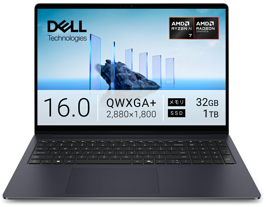 DELL　デル　ノートパソコン Dell 16S DS16265 [ Copilot+ PC / 16型 / Win11 Home / Ryzen AI 7 / 32GB / 1TB / Office選択可能 ] セレスティアルブルー　NCS96T-GWM3C
