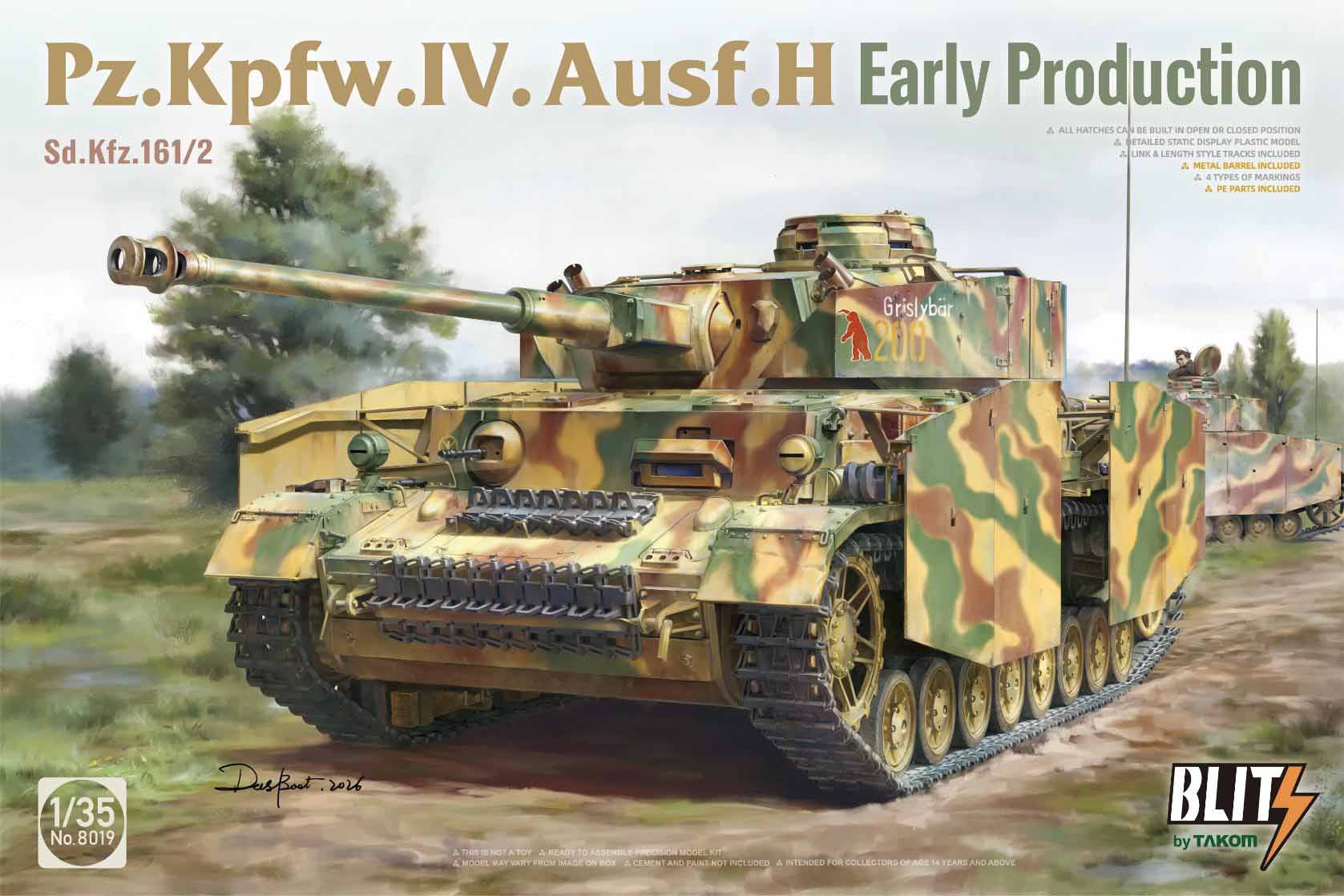 タコム 1/35 Sd.kfz.161/2 IV号戦車H型 前期型【TKOB8019】 プラモデル