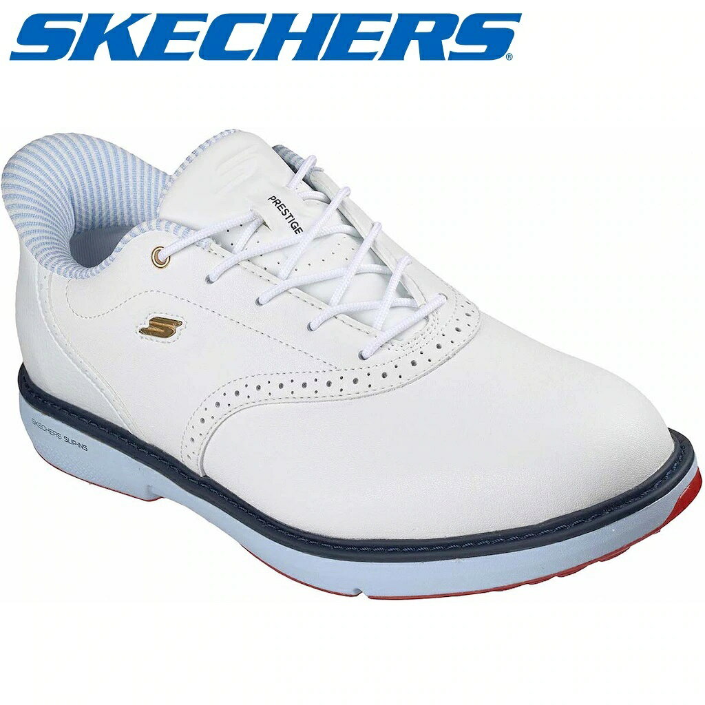 【返品種別A】□「返品種別」について詳しくはこちら□◆Skechers Hands Free Slip-ins Waterproof:GO GOLF Prestigeを履いて、時代を超越したスタイルと現代的な快適さでコースを駆け抜けましょう◆ヒールピローを採用したこの防水ゴルフシューズは、サドルオックスフォードのディテールが施されたレースアップレザーアッパー、取り外し可能なArch Fitインソール、軽量なECO FLIGHTクッション、交換可能なTour Flex Pro Softspikesを備えています■　仕　様　■素材・材質：天然皮革+人工皮革+合成繊維メンズ[214125WNVR28]スケッチャーズアウトドア＞ゴルフ用品＞ゴルフシューズ＞メンズ