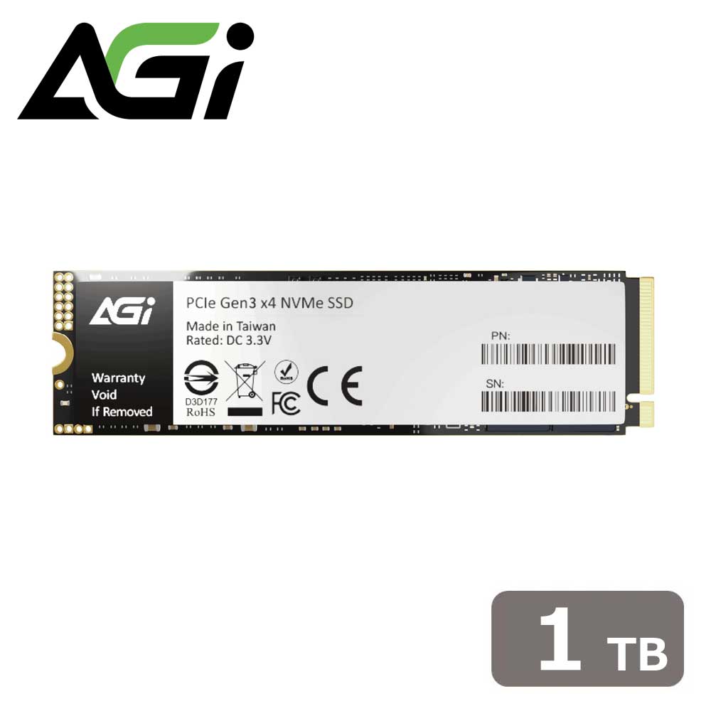 AGI AGI AI298 1TB Gen3 x4 NVMe M.2 SSD ; 3200MB/s 1700MB/s AGI1T0GIMAI298-CB