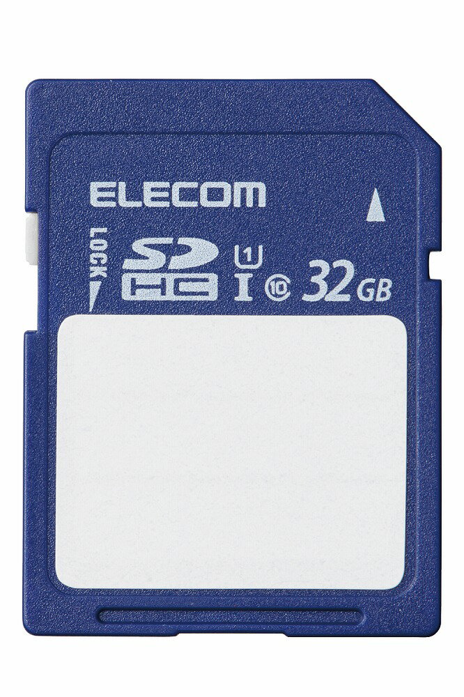 MF-FS032GU11C エレコム 文字が書ける SDHC メモリカード 32GB Class10 UHS-I U1 80MB/s ラベル/SDカードケース付き